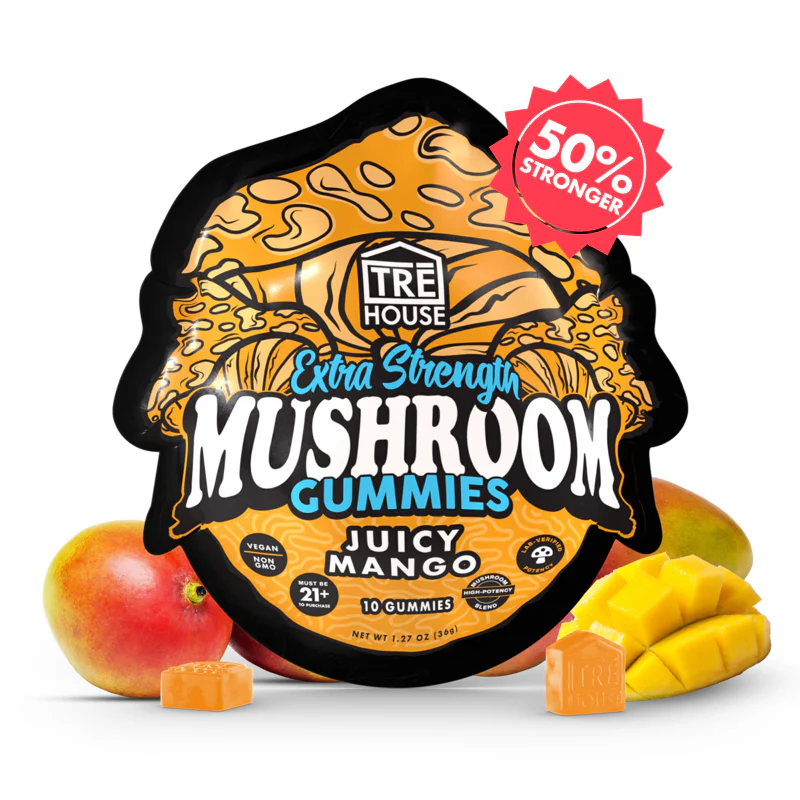 Juicy mango magic mushroom gummies extra-strength mango flavored psychedelic mushroom gummies
