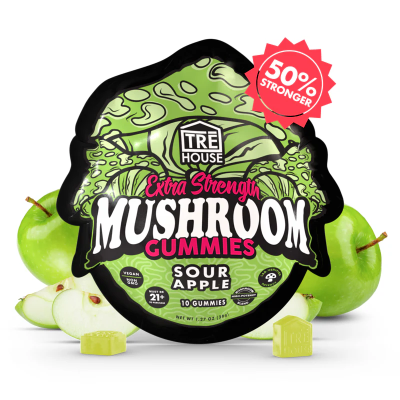 Sour apple magic mushroom gummies extra-strength apple flavored psychedelic mushroom gummies