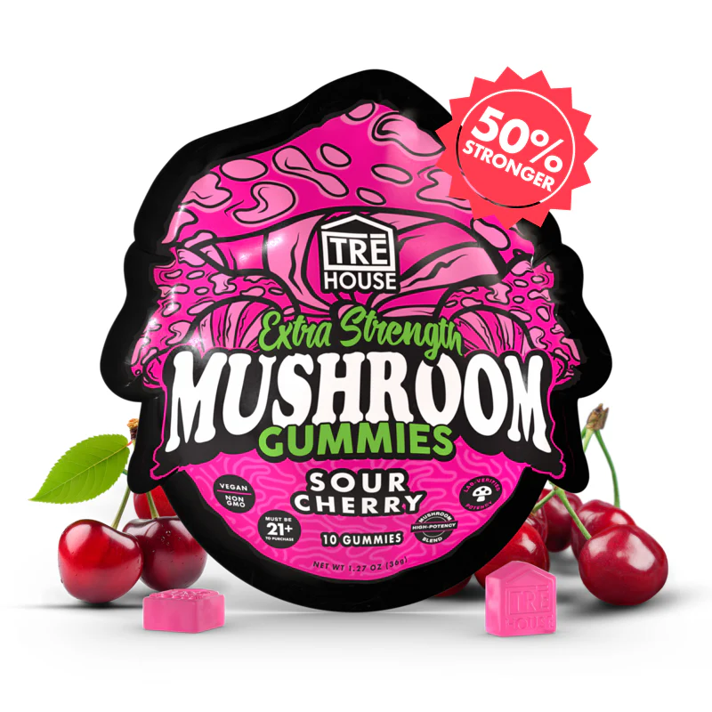 Sour cherry magic mushroom gummies extra-strength cherry flavored psychedelic mushroom gummies