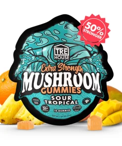 Sour tropical magic mushroom gummies extra-strength tropical flavored psychedelic mushroom gummies