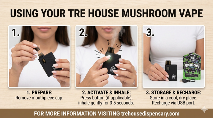 How to Use Tre House Mushroom Vape