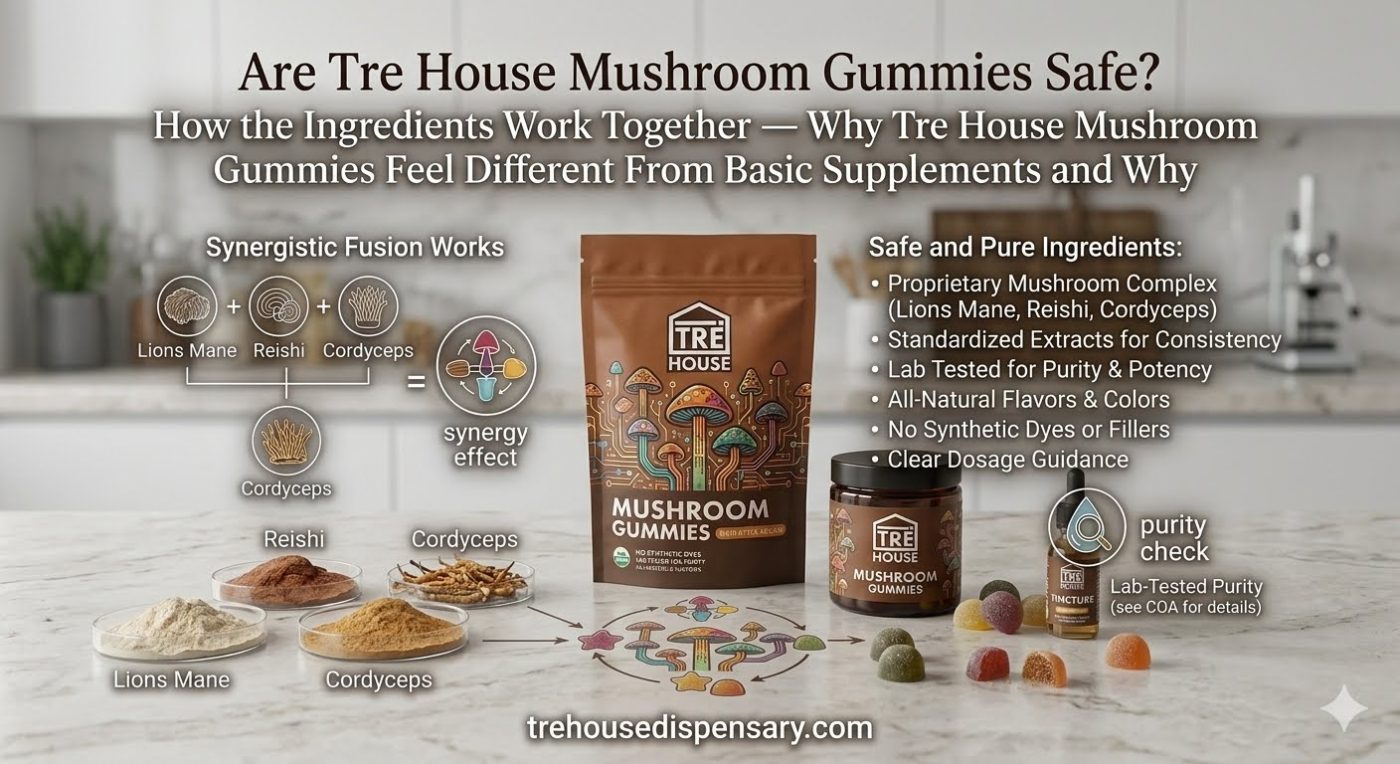 What Is in Tre House Mushroom Gummies — complete ingredient breakdown by Tre House Dispensary