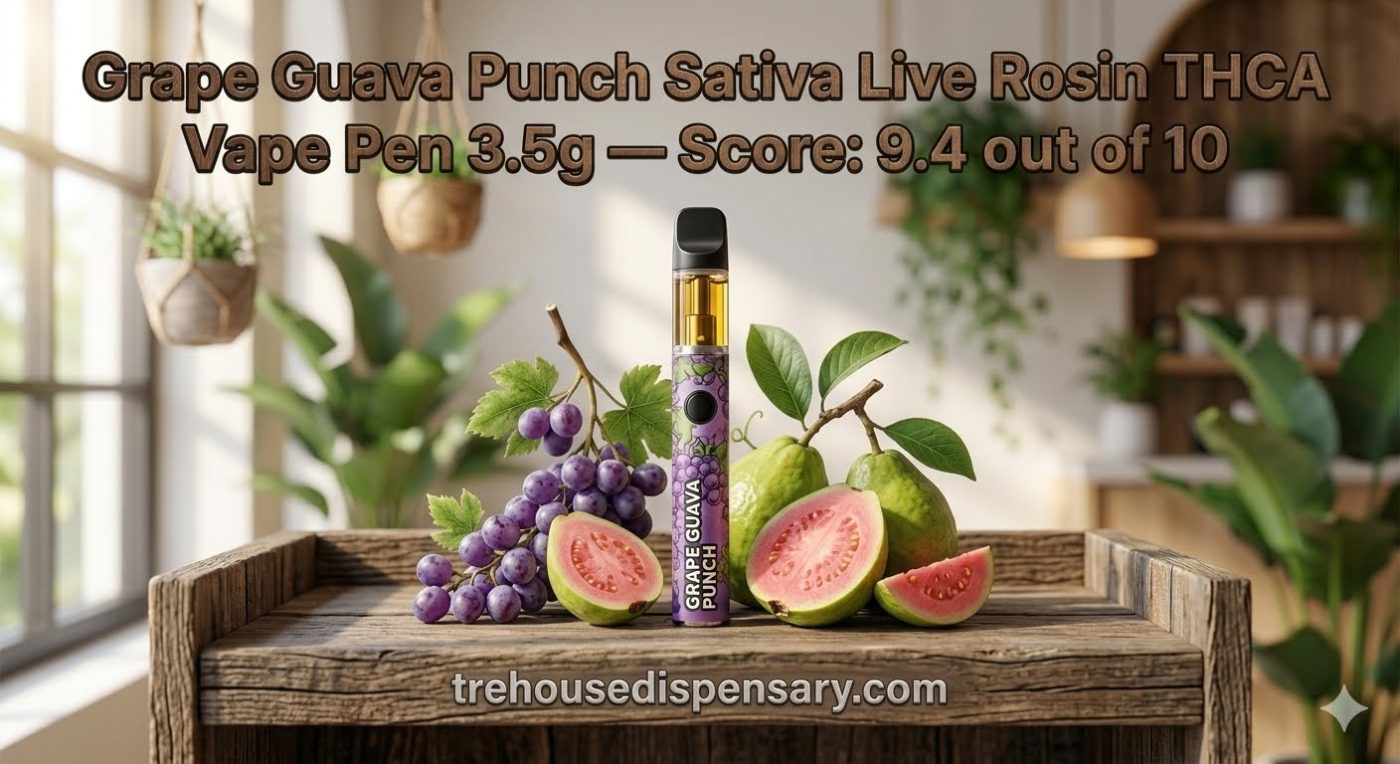 Tre House THCA Vape Review 2026 — ItsPurpl White Widow Sunset Sherbet THCA pens by Tre House Dispensary