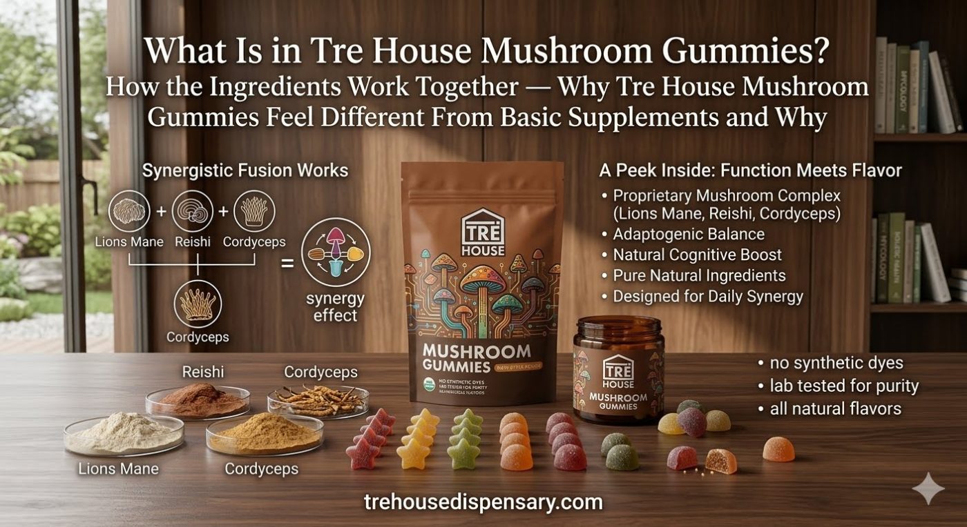 What Is in Tre House Mushroom Gummies — complete ingredient breakdown by Tre House Dispensary
