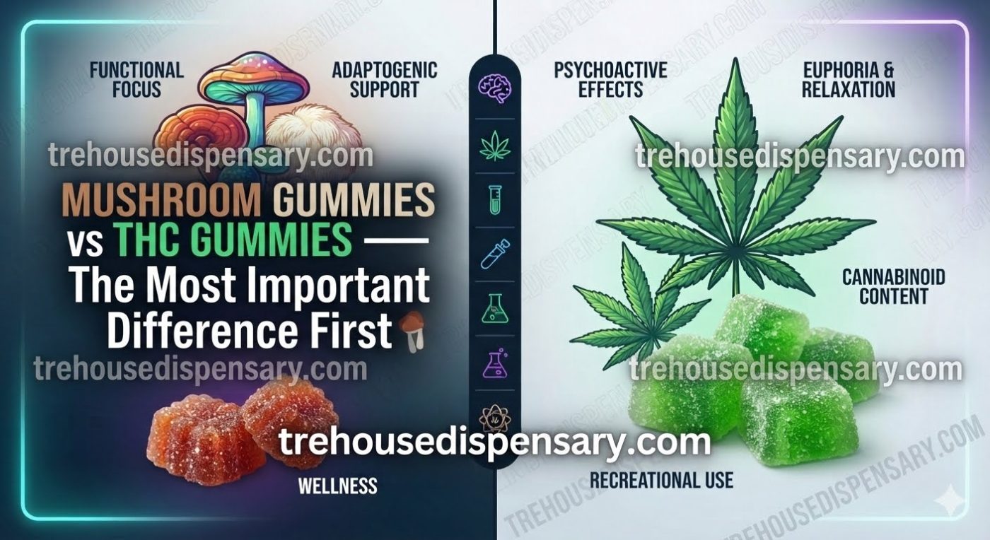 Mushroom Gummies vs THC Gummies — 6 brutal differences revealed 2026 by Tre House Dispensary