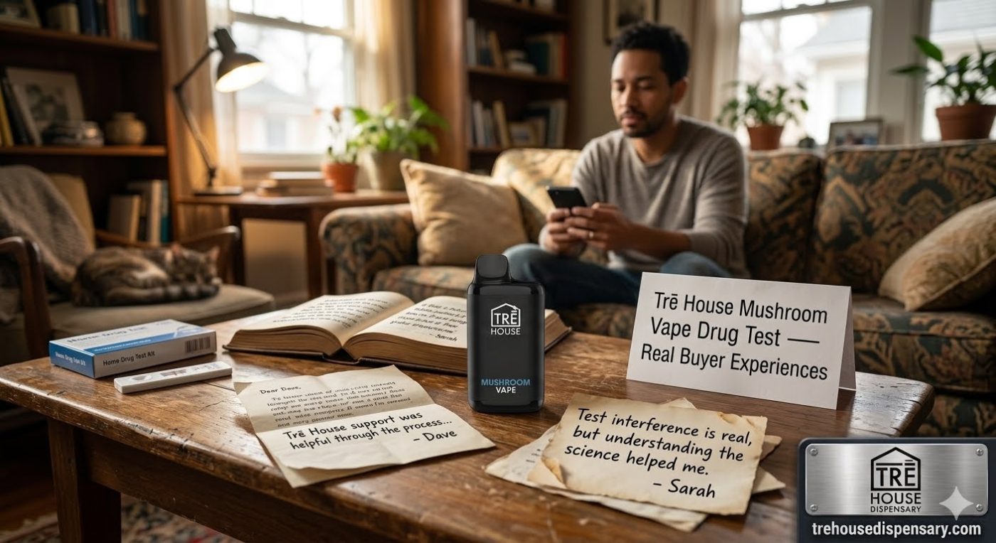 Trē House Mushroom Vape Drug Test — complete honest answer 2026 by Tre House Dispensary