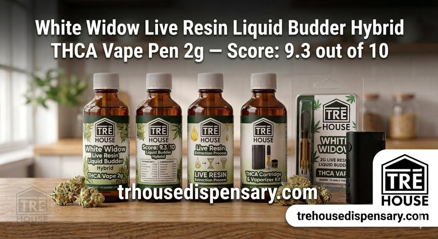 Tre House THCA Vape Review 2026 — ItsPurpl White Widow Sunset Sherbet THCA pens by Tre House Dispensary