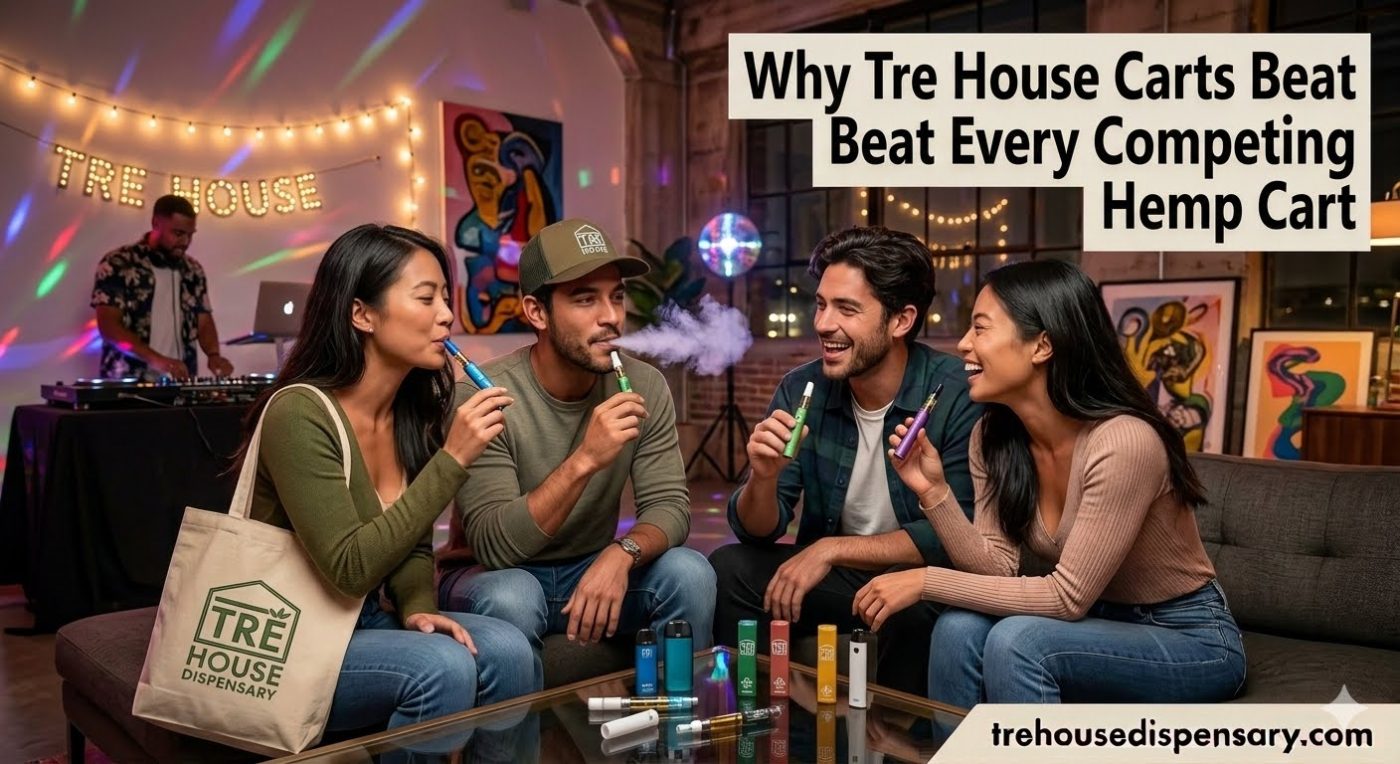 Best Tre House Carts 2026 — HHC Delta 8 THCP Live Resin cartridges ranked by Tre House Dispensary