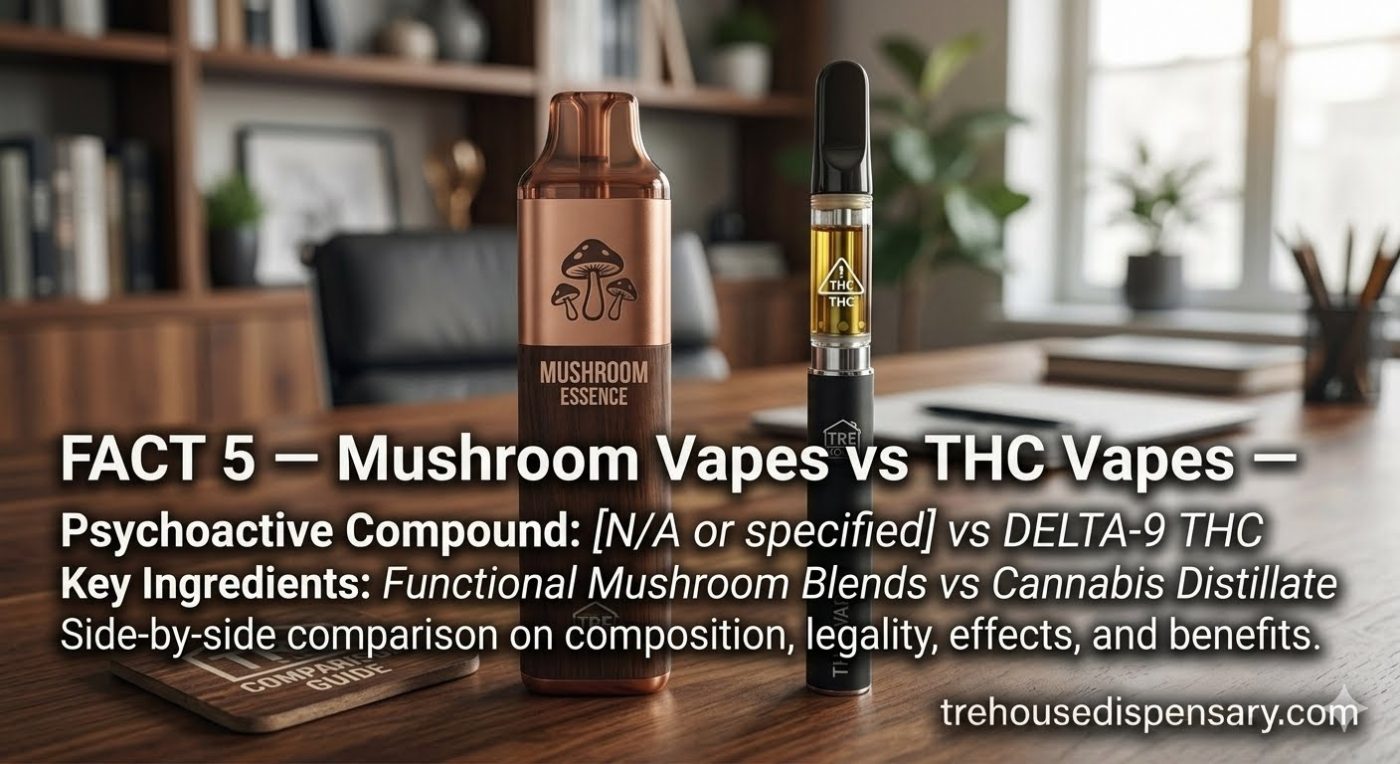 Fact 5 — Mushroom Vapes vs THC Vapes — Every Difference Explained